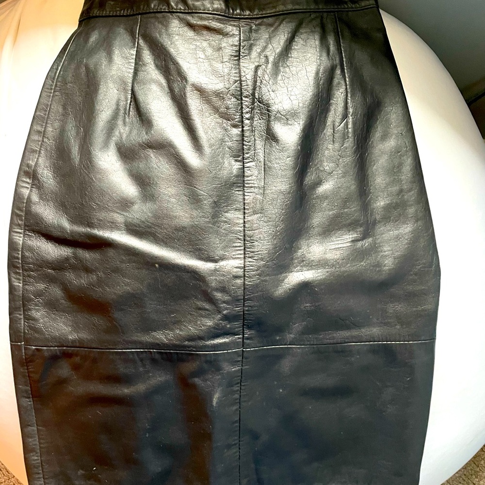 Black leather Skirt